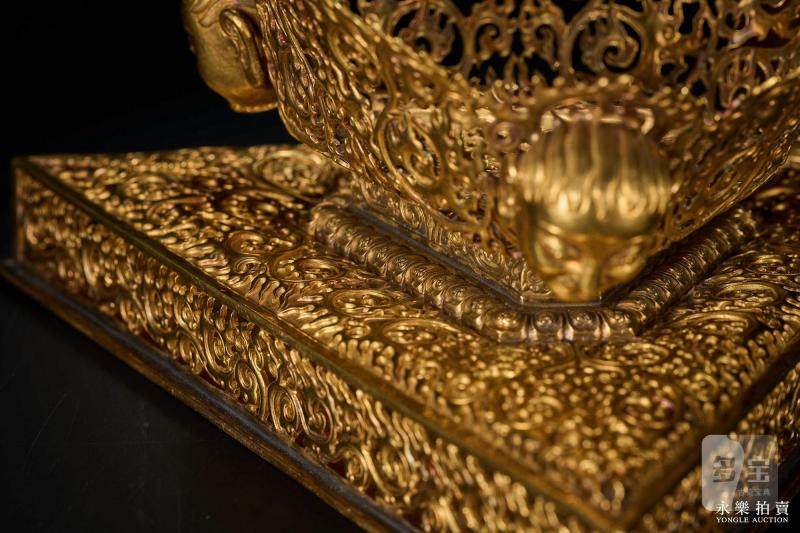 清乾隆 御制金质嵌松石八吉祥纹嘎巴拉碗 - 图11